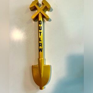 TIVOLI BREWING ROCKY MOUNTAIN OUTLAW GOLD RUSH Draft beer tap handle. COLORADO
